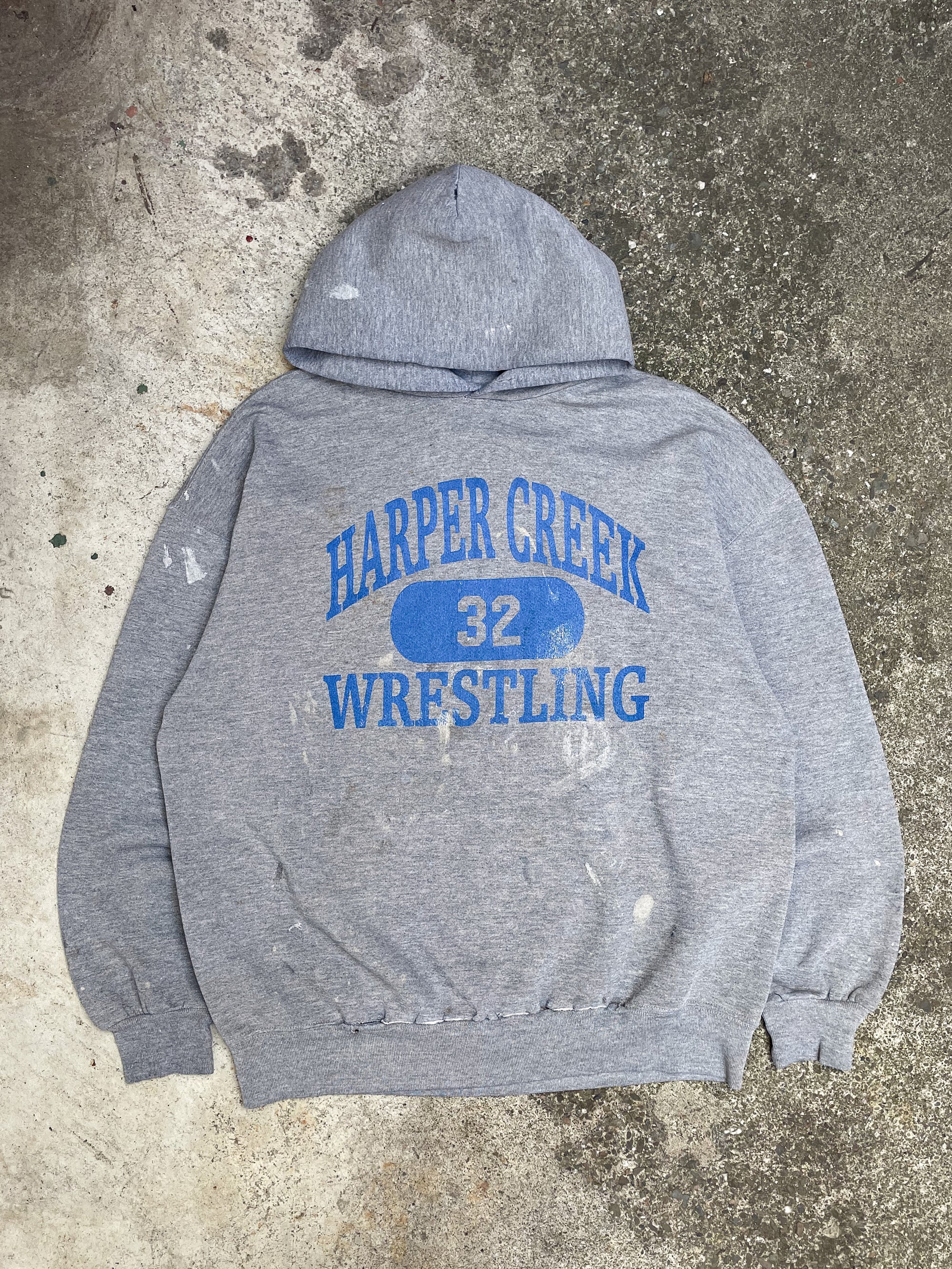 1990s Russell “Harper Creek Wrestling” Painted Hoodie (XL)