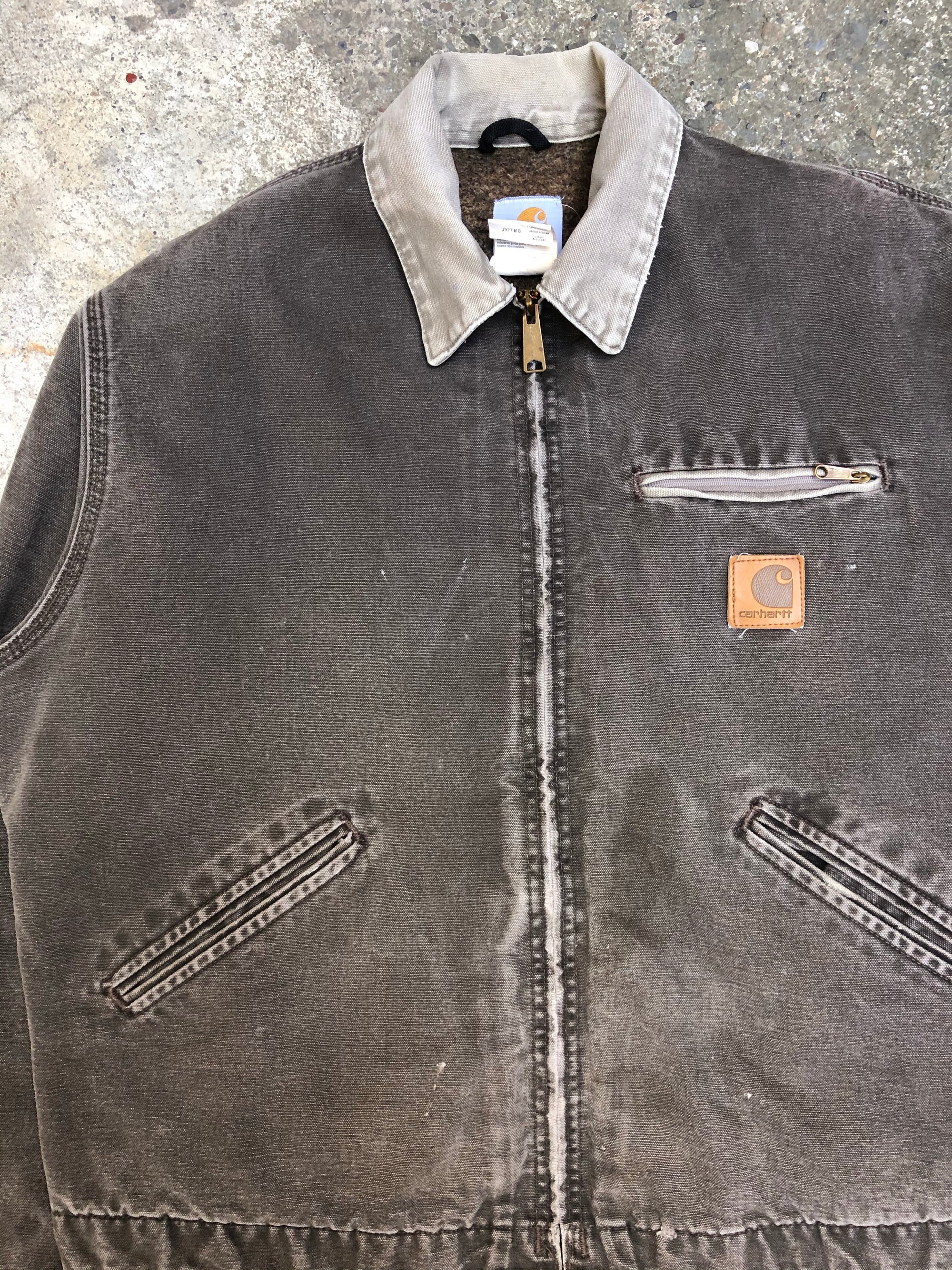 1990s Carhartt Faded Timber Lined Work Jacket