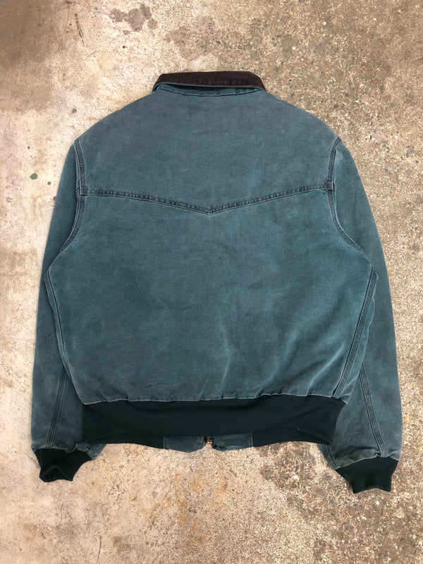 1990s Carhartt Faded Teal Santa Fe Work Jacket (XL)