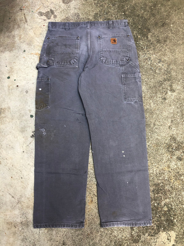 Carhartt B136 Gravel Grey Double Front Knee Work Pants (33X29)