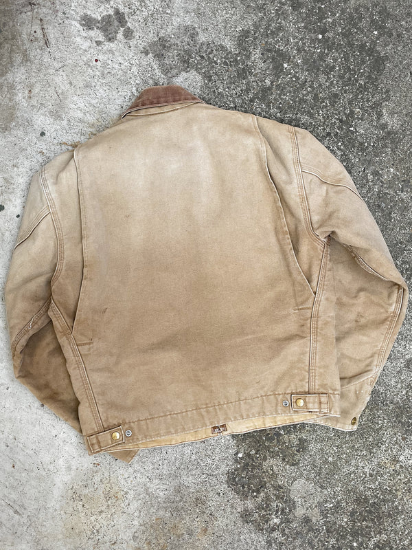 Carhartt Faded Tan Lined Work Jacket (S)