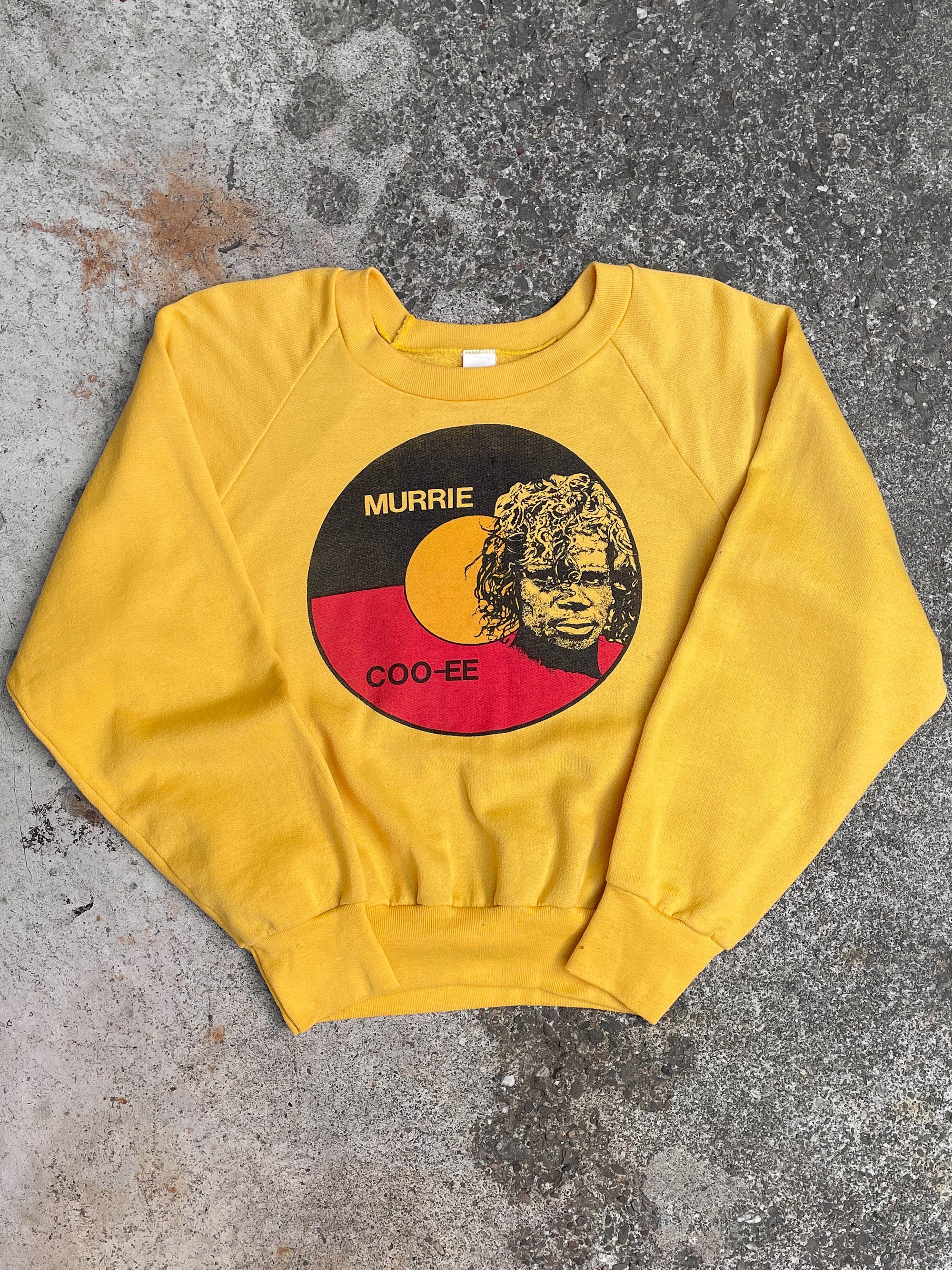 1980s “Aboriginal Reality Is Dream Time” Raglan Sweatshirt (XS/S)