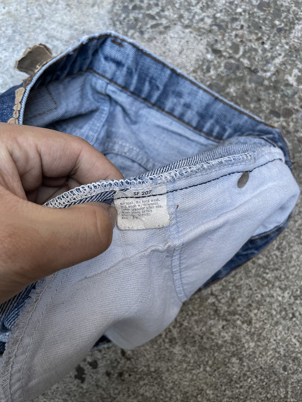 1970s/80s Orange Tab Levi’s Repaired Faded Blue 505 (31X32)