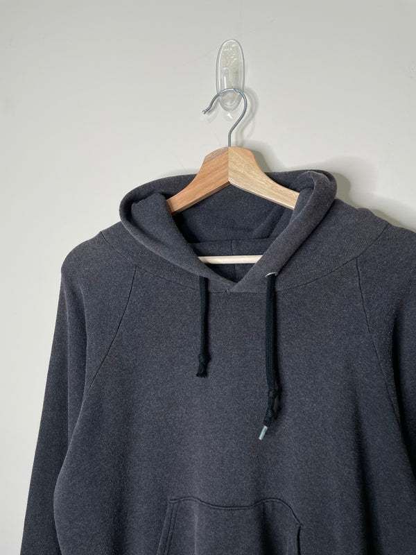 1980s Faded Charcoal Blank Raglan Hoodie (M)