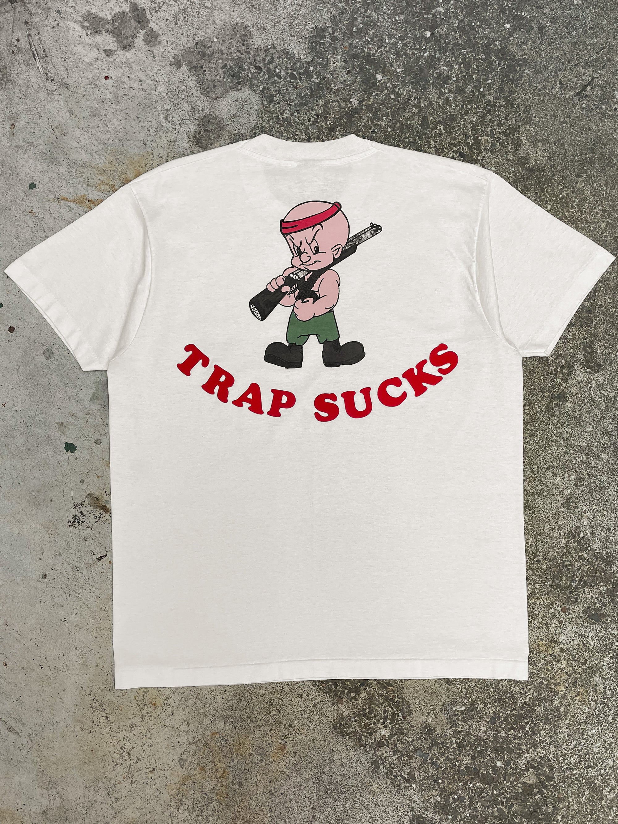 1990s “Trap Sucks” Single Stitched Screen Stars Tee (XL)