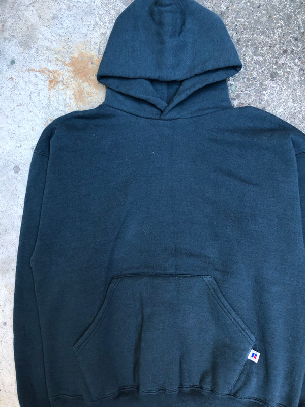 1990s Russell Sage Green Blank Hoodie