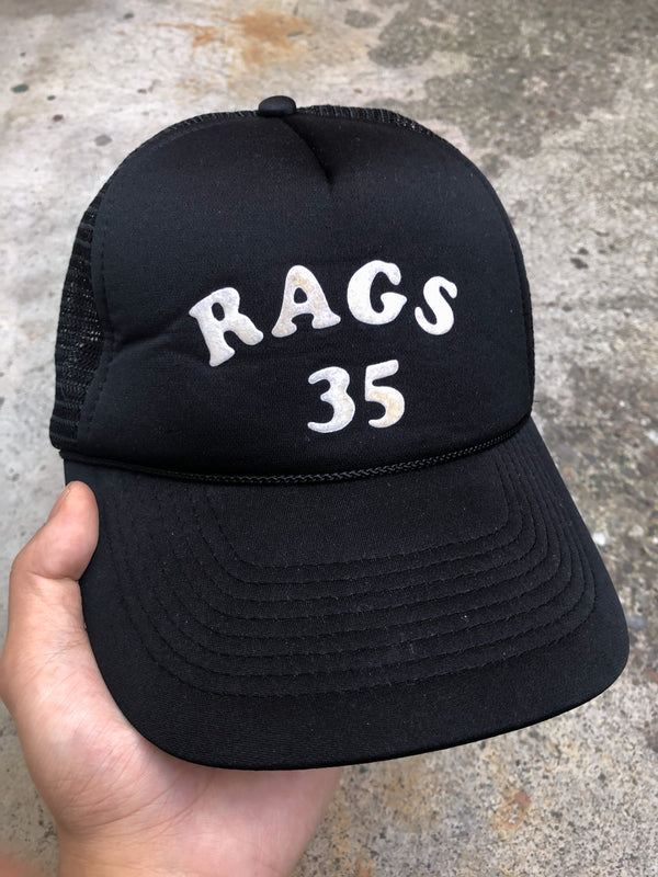 2000s Black “Rags 35” Trucker Hat