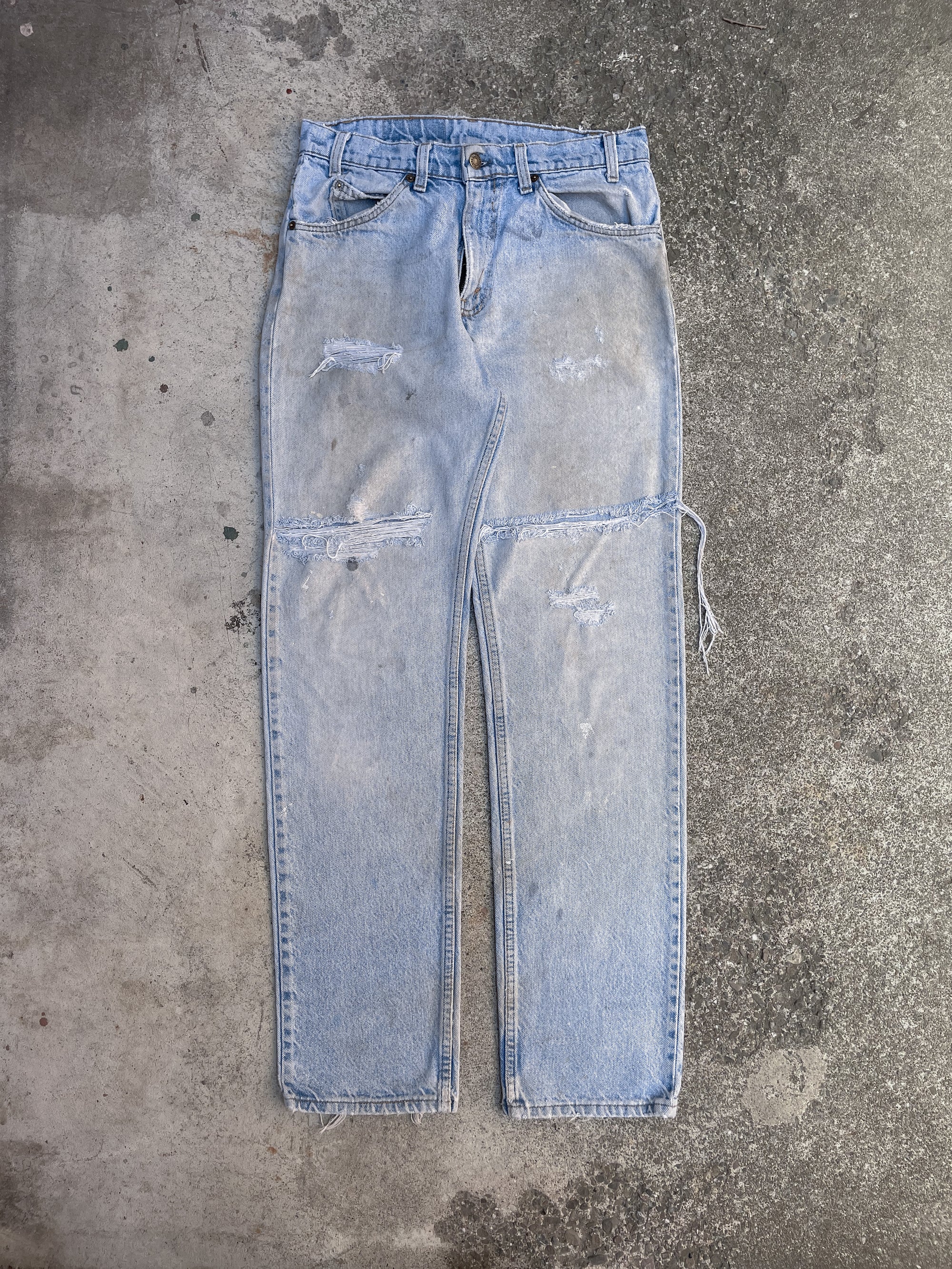 1980s Orange Tab Levi’s Distressed Faded Blue 506 (30X32)