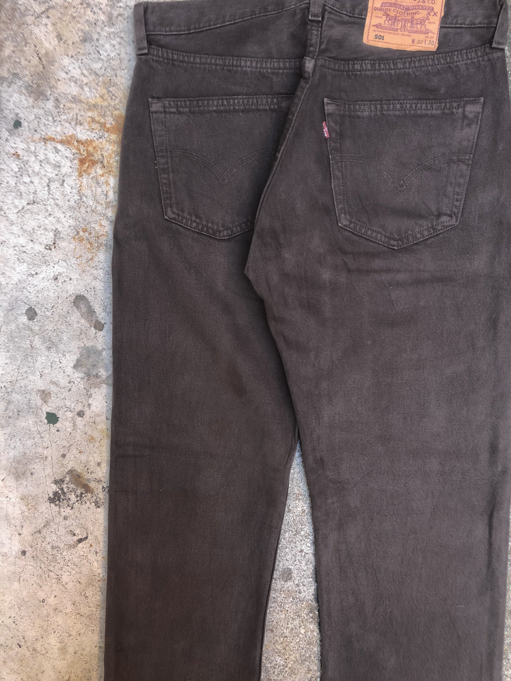 1990s Levis Faded Chocolate Brown 501 (31X29)