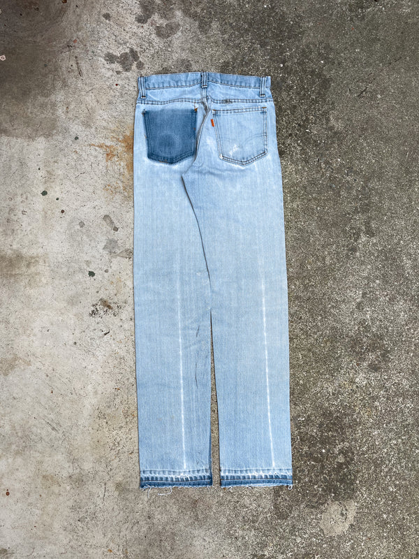 1970s/80s Orange Tab Levi’s Faded Blue 705 Released Hem (26X31)