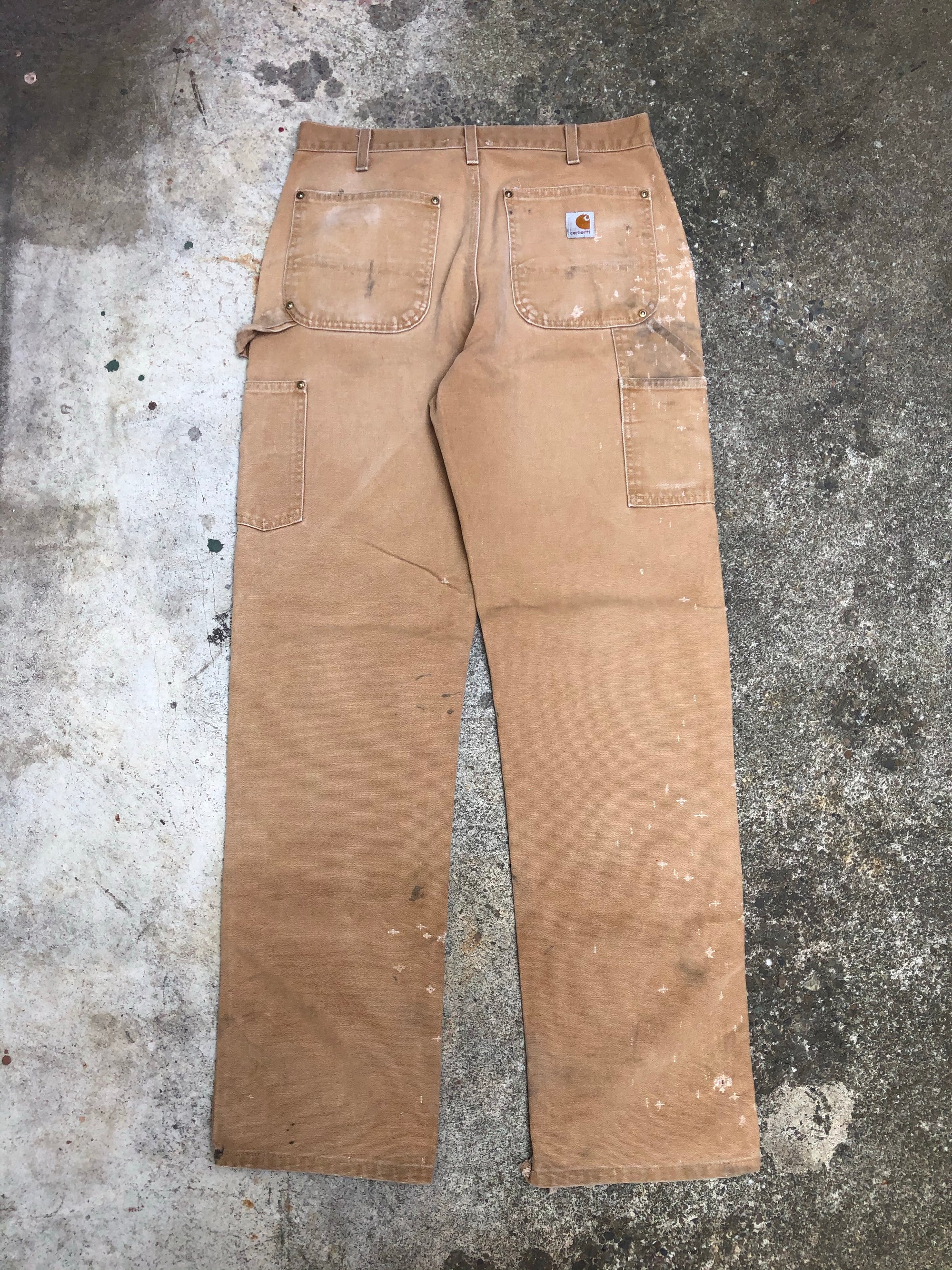 Carhartt B01 Tan Double Front Knee Work Pants (32X33)