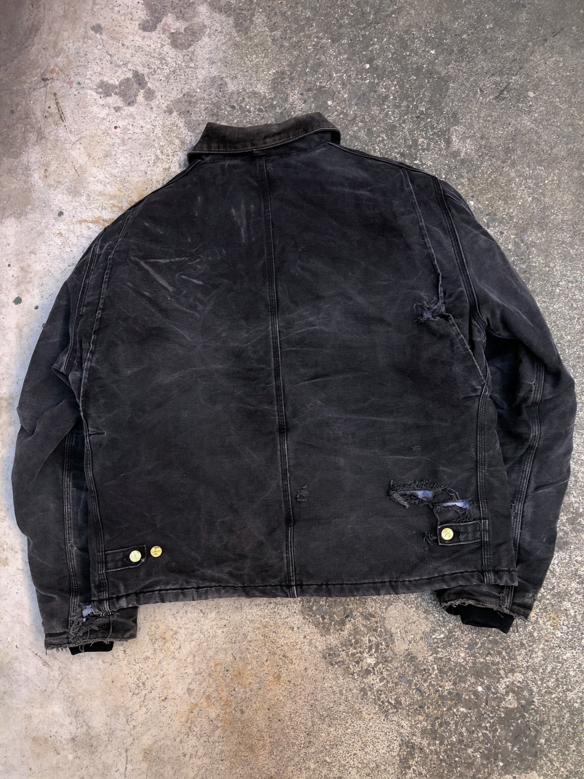 1990s Carhartt Faded Black Quilted Arctic Jacket (XL)