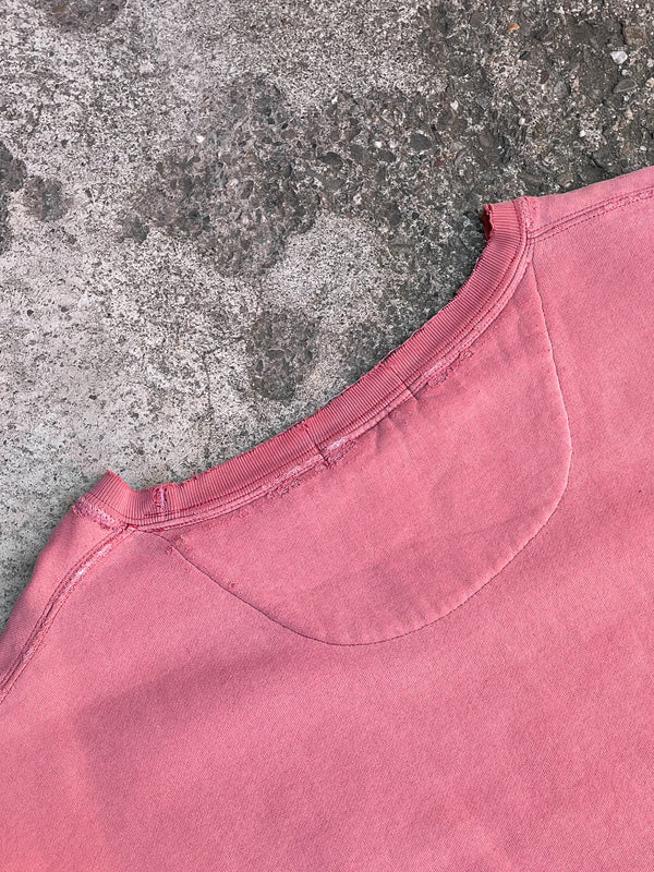 1990s Polo Distressed Repaired Coral Pink Sweatshirt (XXL)