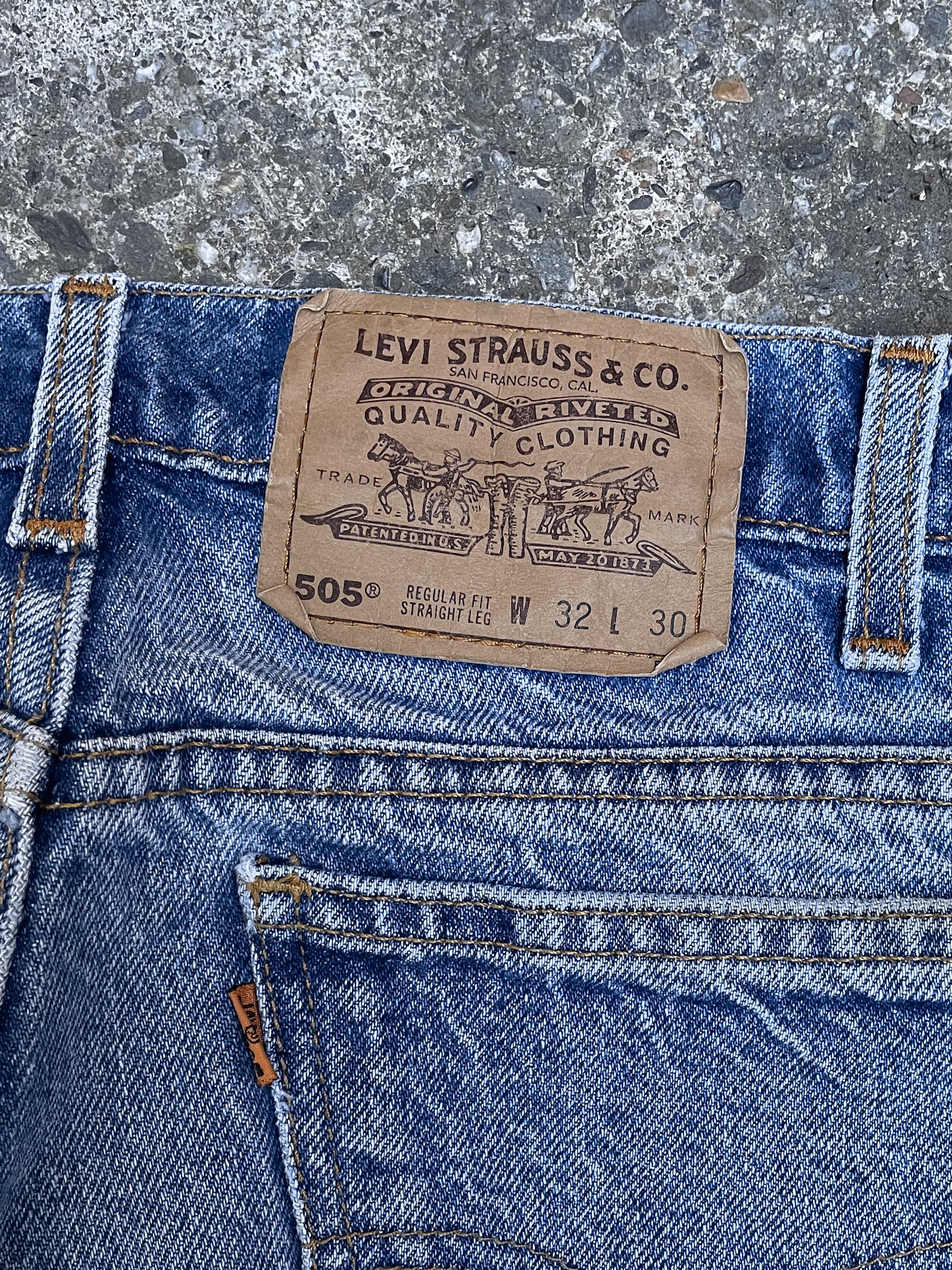 1990s Orange Tab Levi’s Faded Blue 505 (31X29)