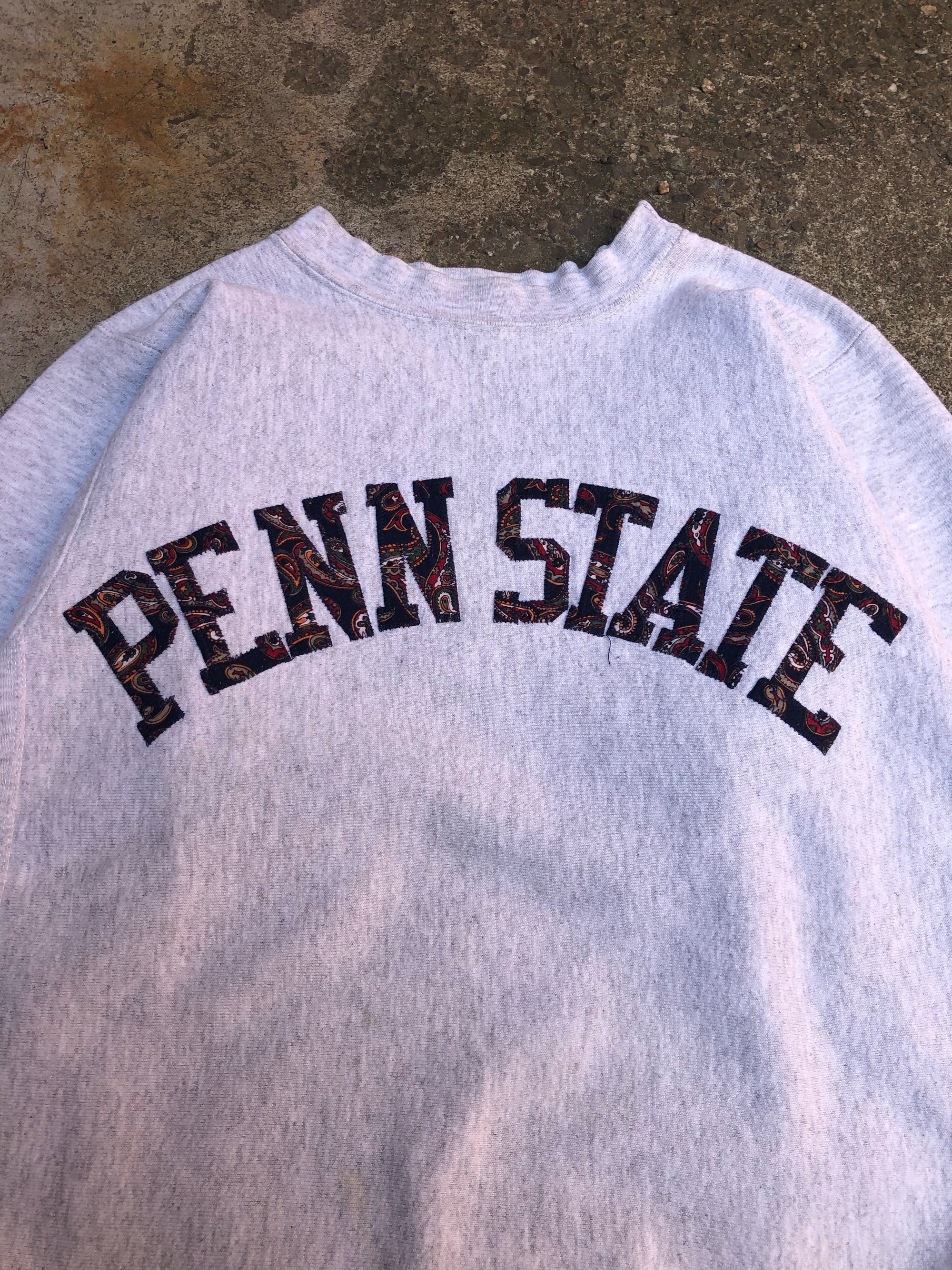1990s Paisley Heather Grey “Penn State” Sweatshirt