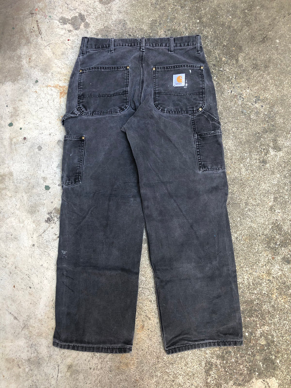 Carhartt B01 Black Double Front Knee Work Pants (32X28)