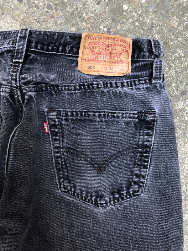 1990s Levis 501 Worn In Black (32X32)