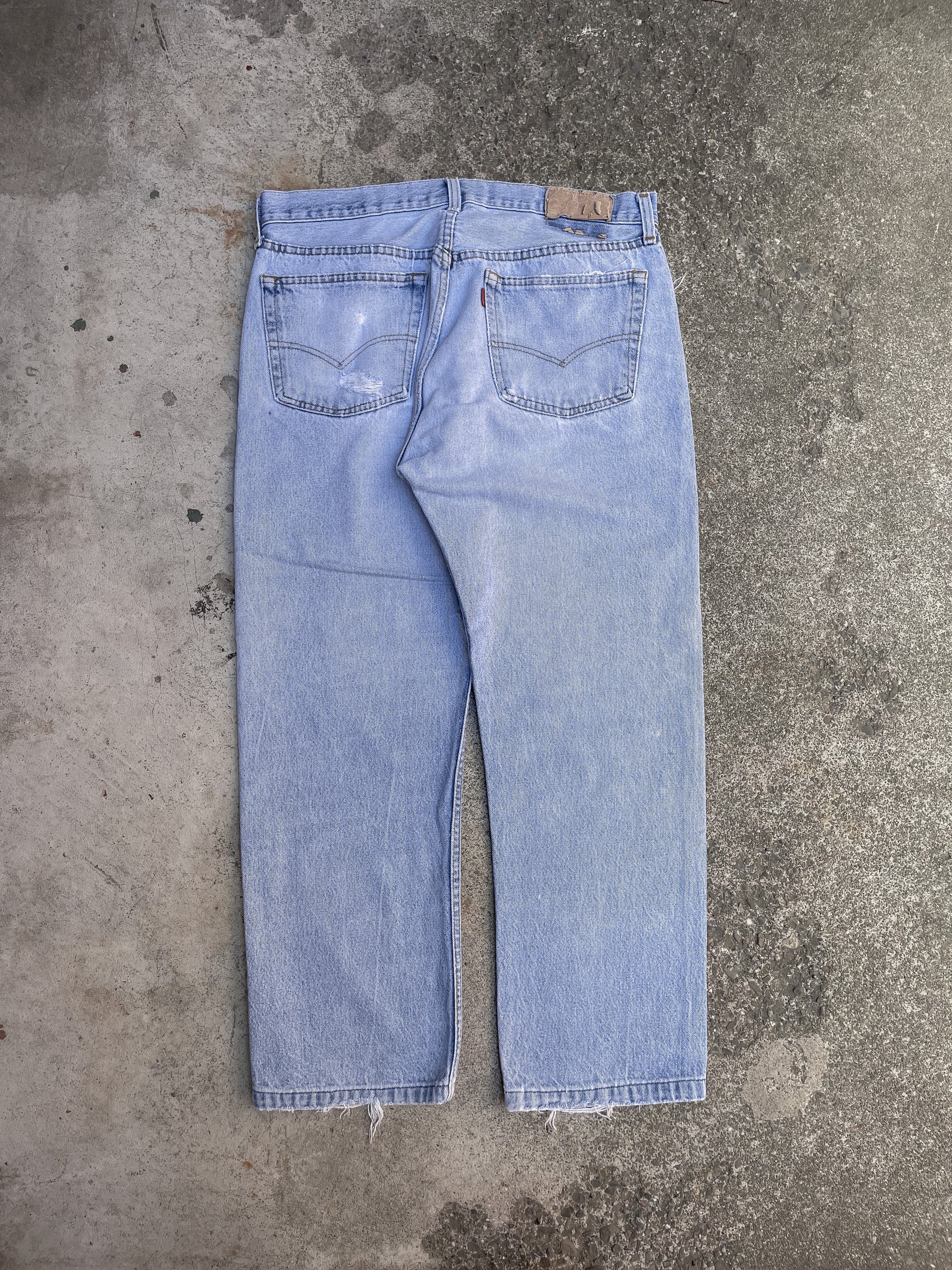 1980s Levi’s Distressed Faded Blue 501 (33X26)