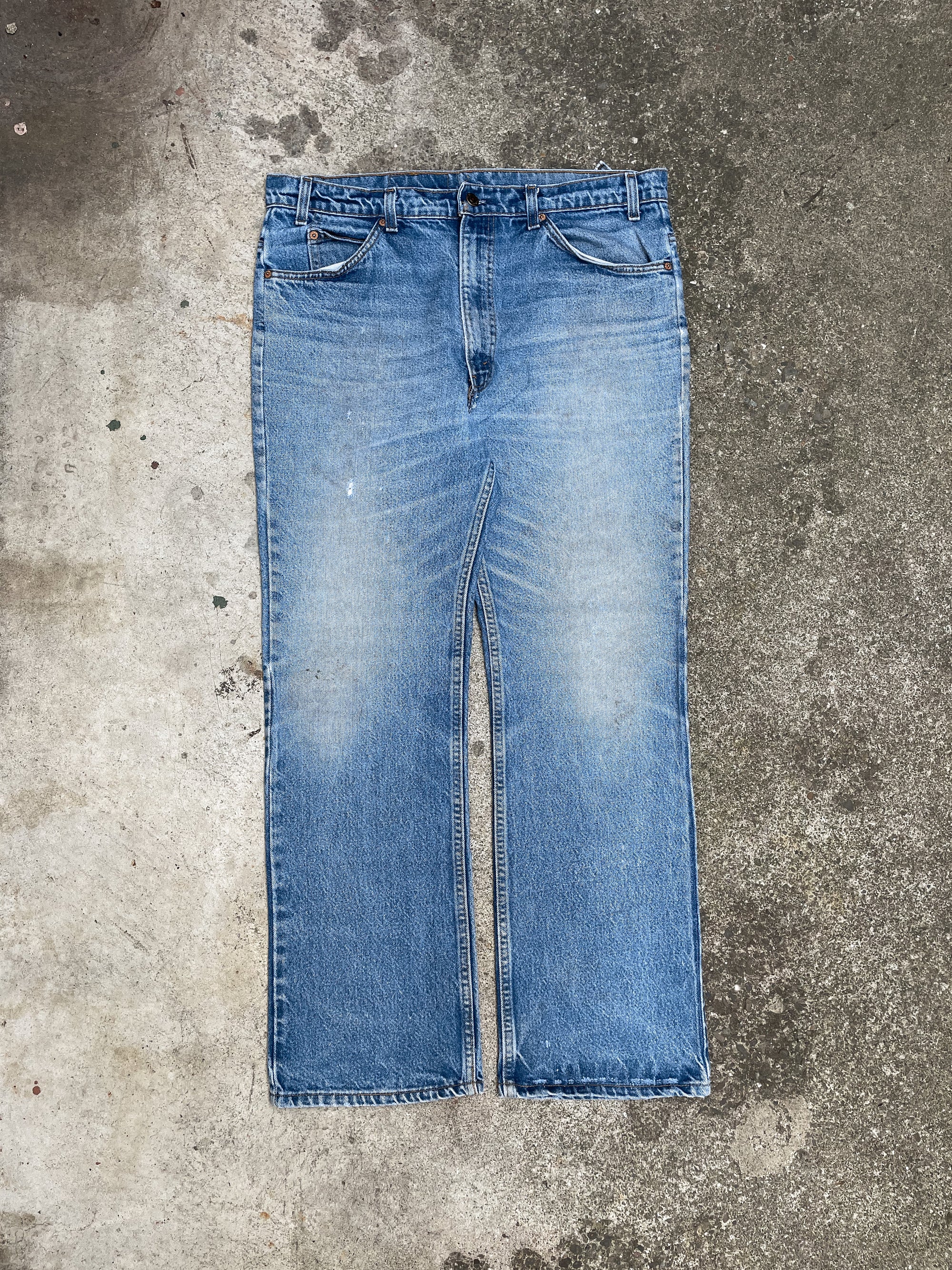 1980s Orange Tab Levi’s Repaired Faded Blue 517 (37X29)
