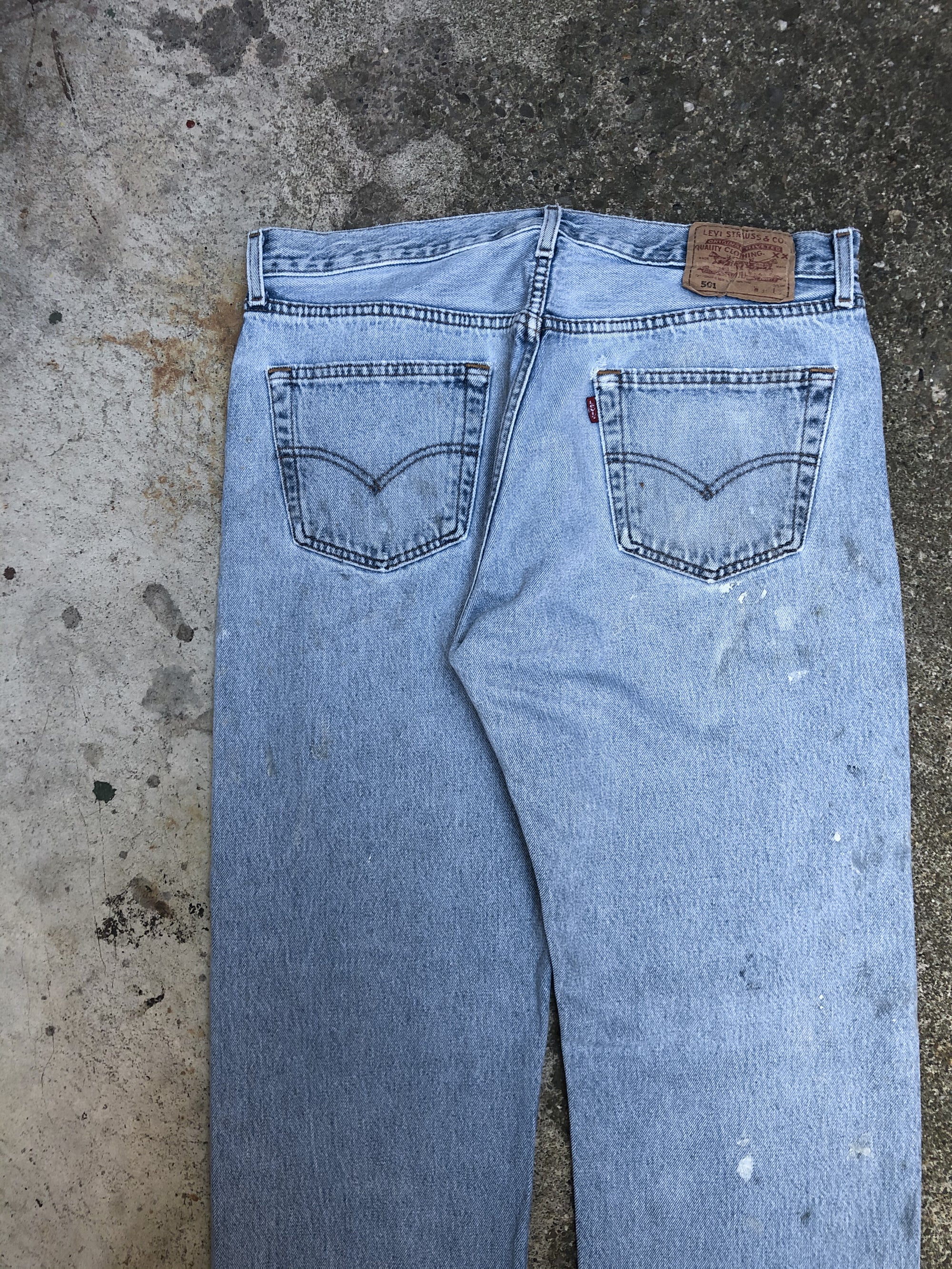 1990s Levis Painted Faded Blue 501 (34X30)