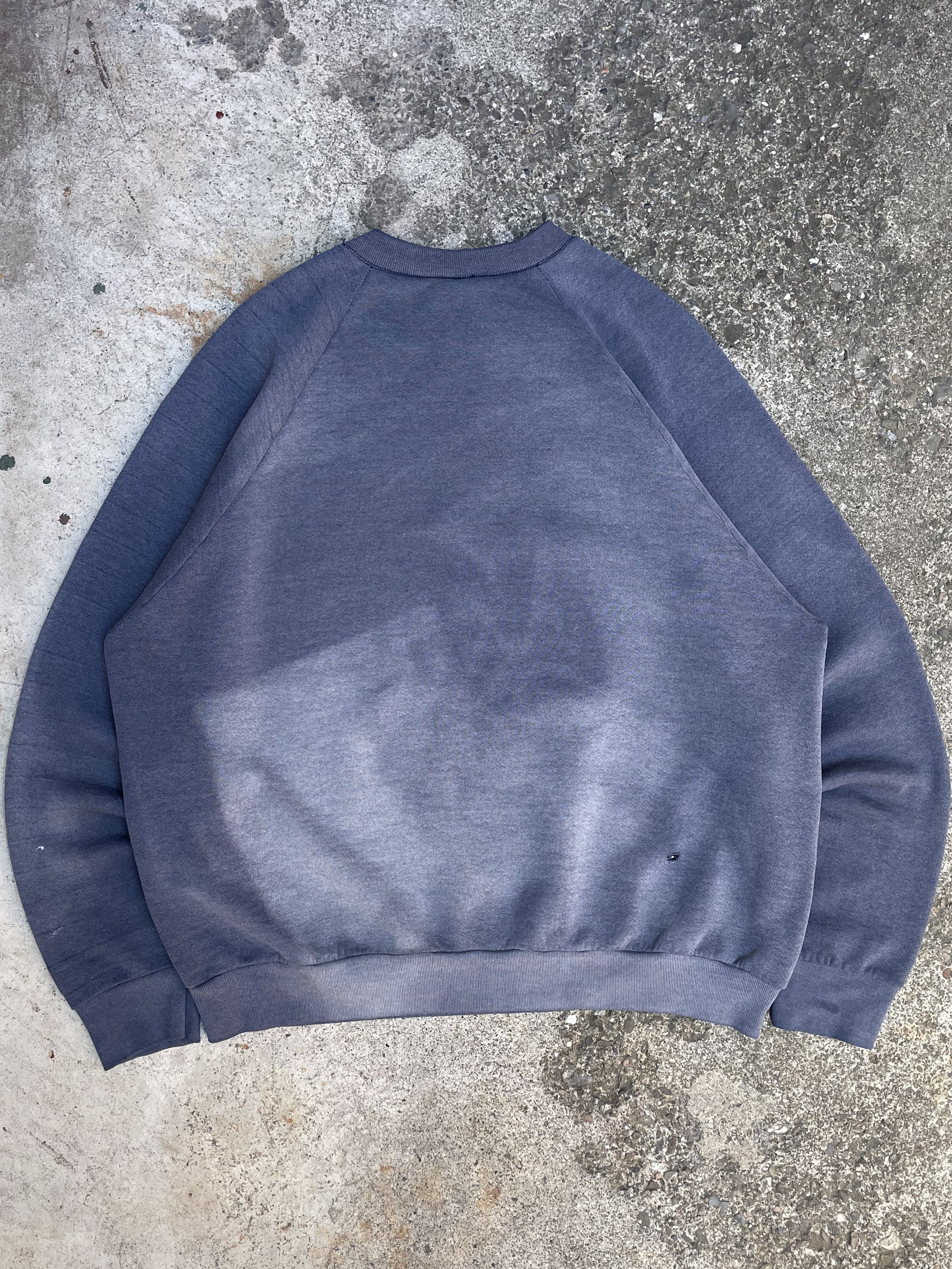 1990s Sun Faded Blue Raglan Sweatshirt