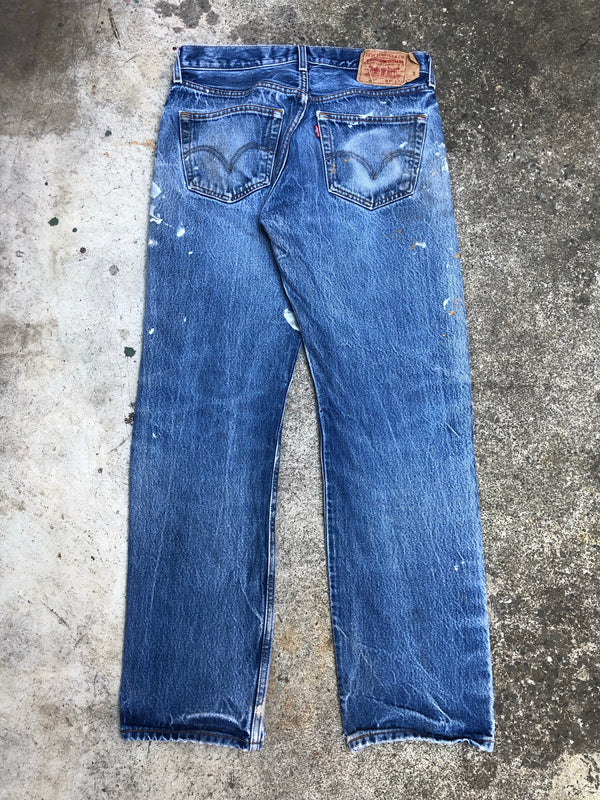 1990s Levis 501 Worn In Blue Painter (31X29)