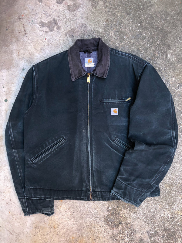 1990s Carhartt Faded Black Lined Work Jacket (M/L)