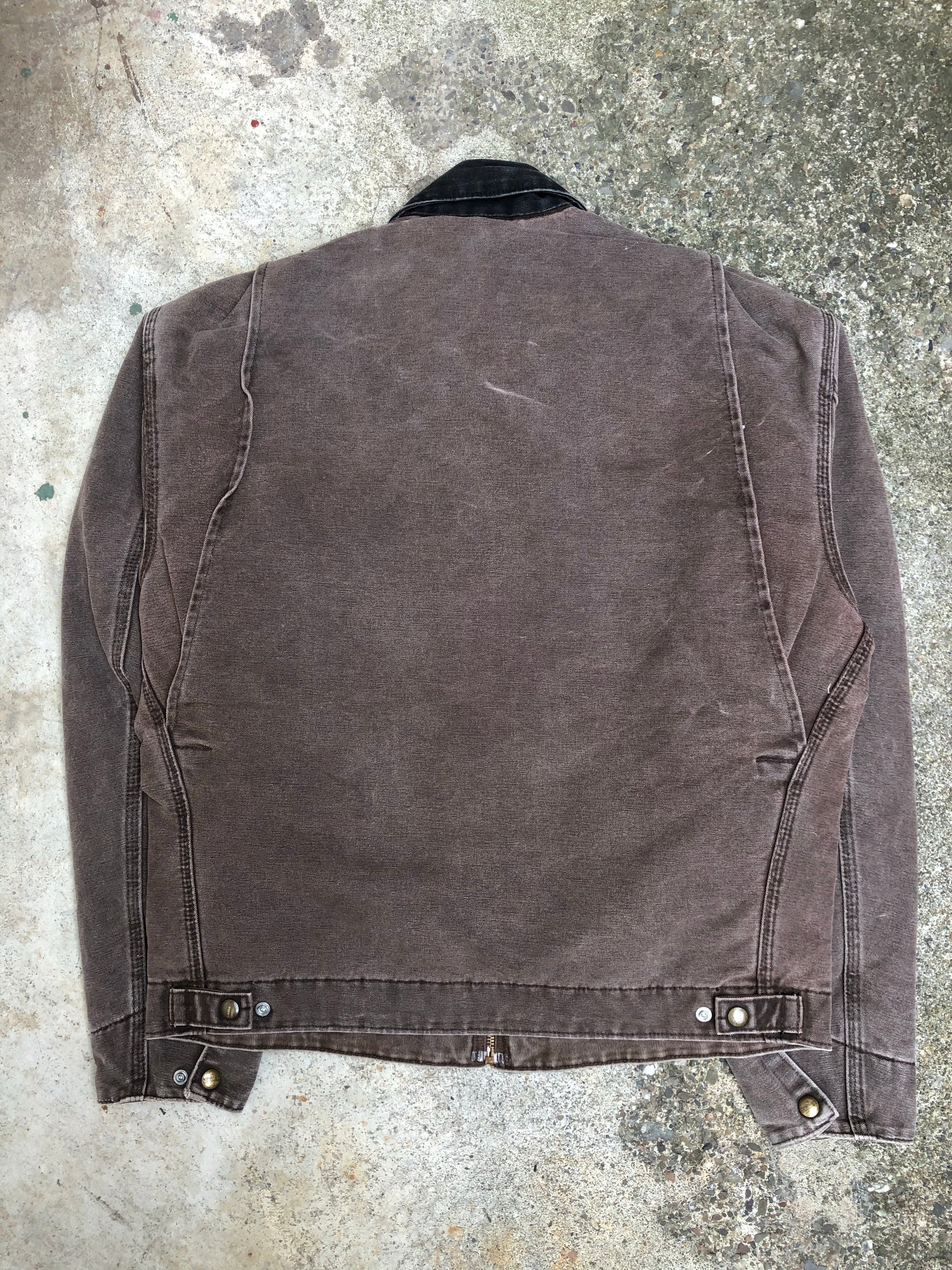 1990s Carhartt Faded Chocolate Lined Work Jacket (M)