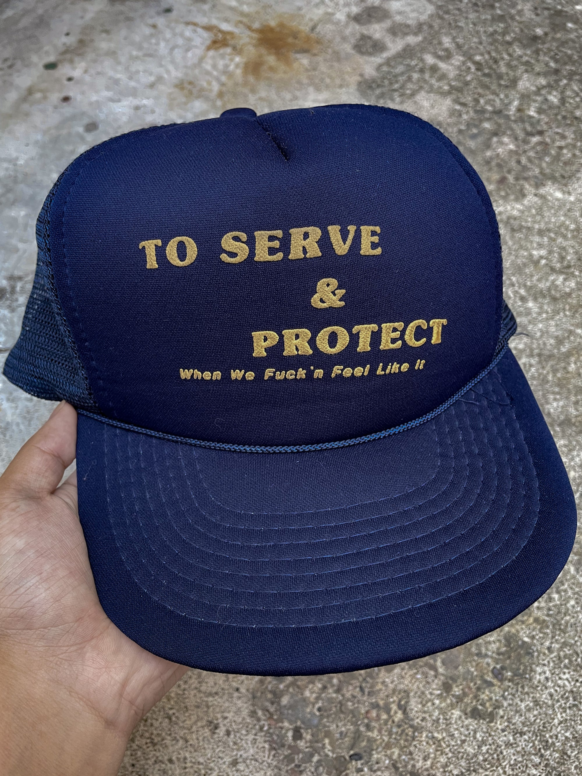 1980s/90s “To Serve & Protect” Trucker Hat