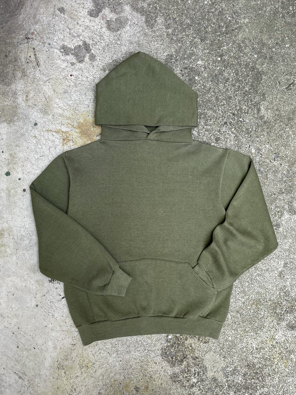 1970s Russell Faded Green Blank Hoodie