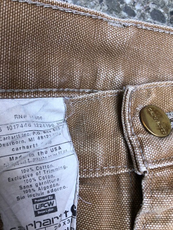 Carhartt B01 Tan Double Front Knee Work Pants (29X28)