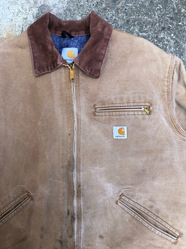 1990s Carhartt Worn In Tan Lined Work Jacket