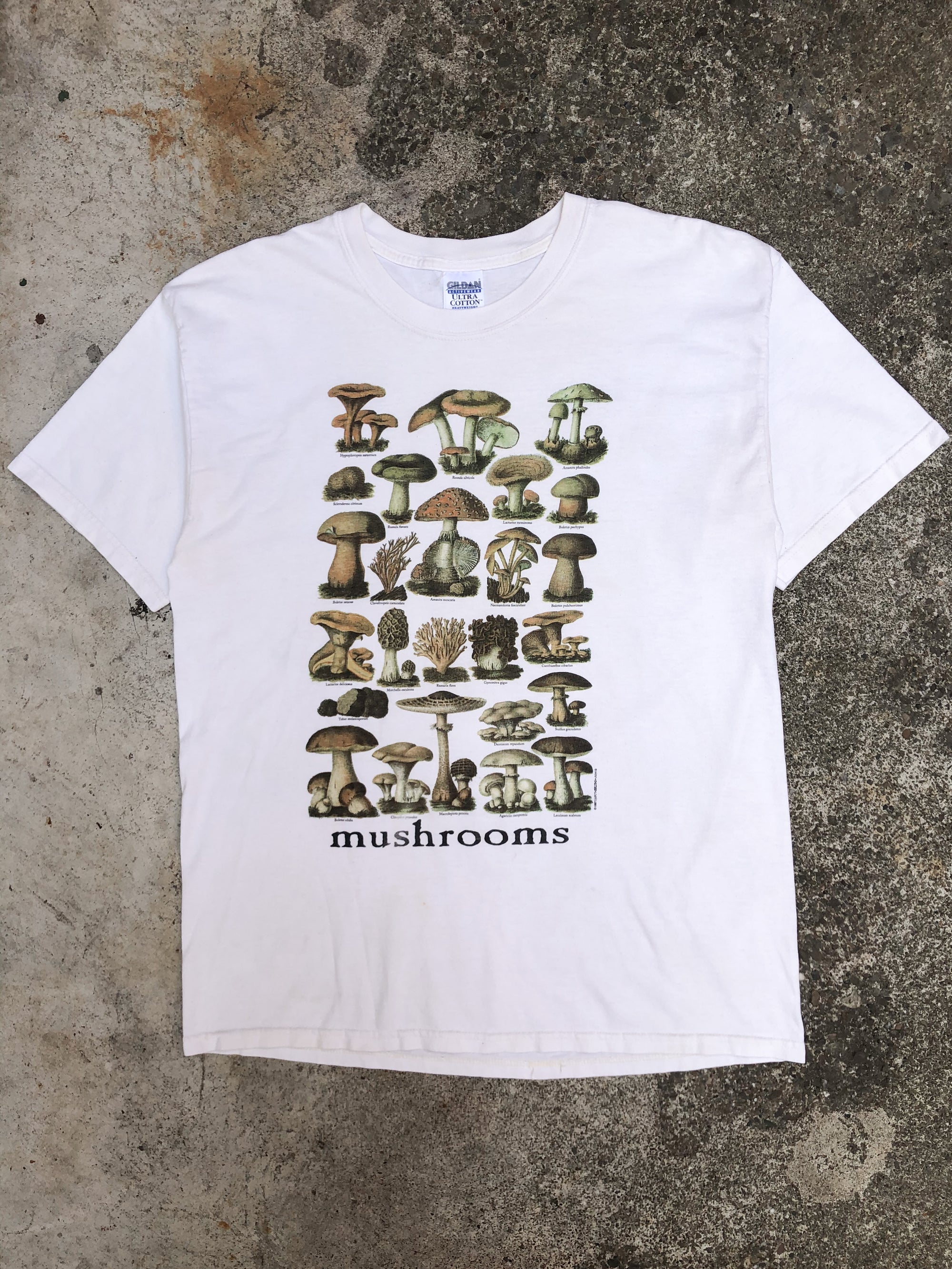 1990s White “Mushrooms” Tee