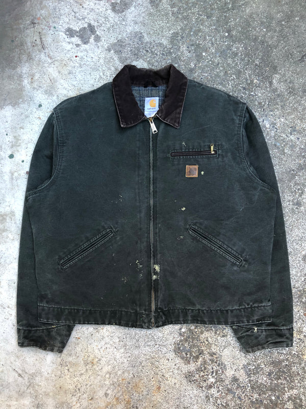 1990s Carhartt Moss Green Lined Work Jacket