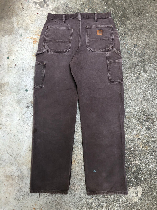 Carhartt B136 Dark Brown Double Front Knee Work Pants (31X31)