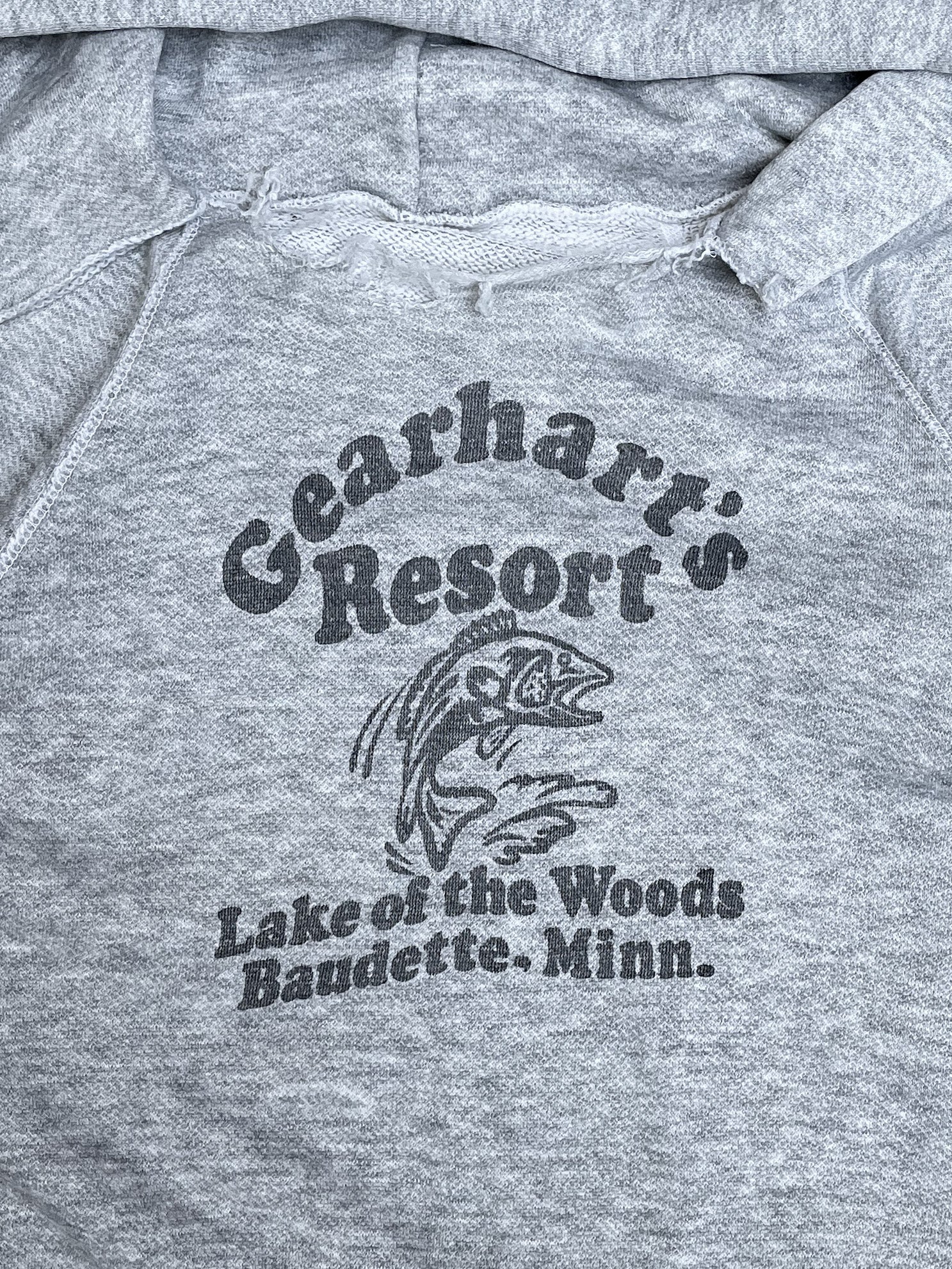 1970s “Gearhart’s Resort” Distressed Repaired Raglan Hoodie (S)