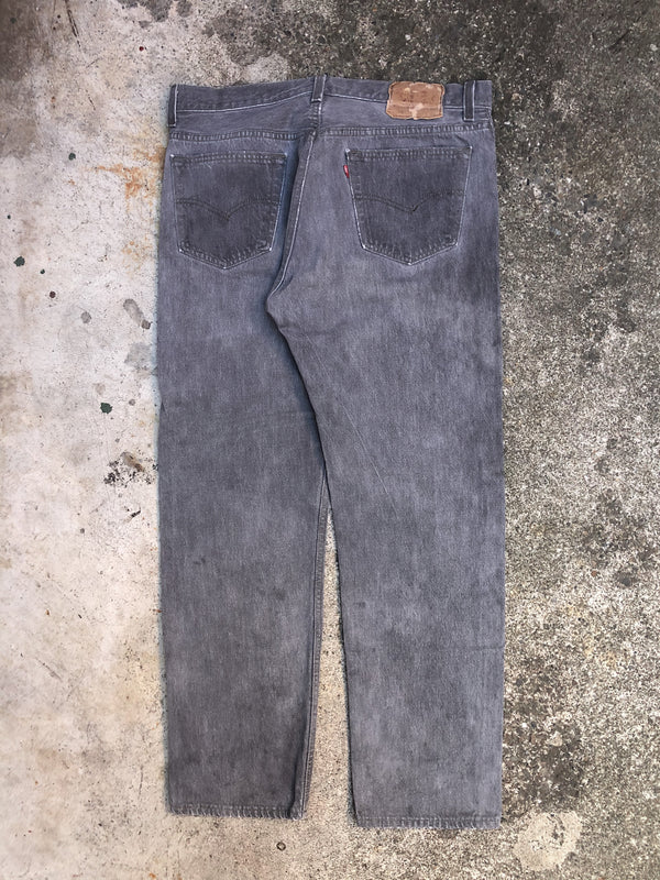 1990s Levis Worn In Grey 501 (34X28)