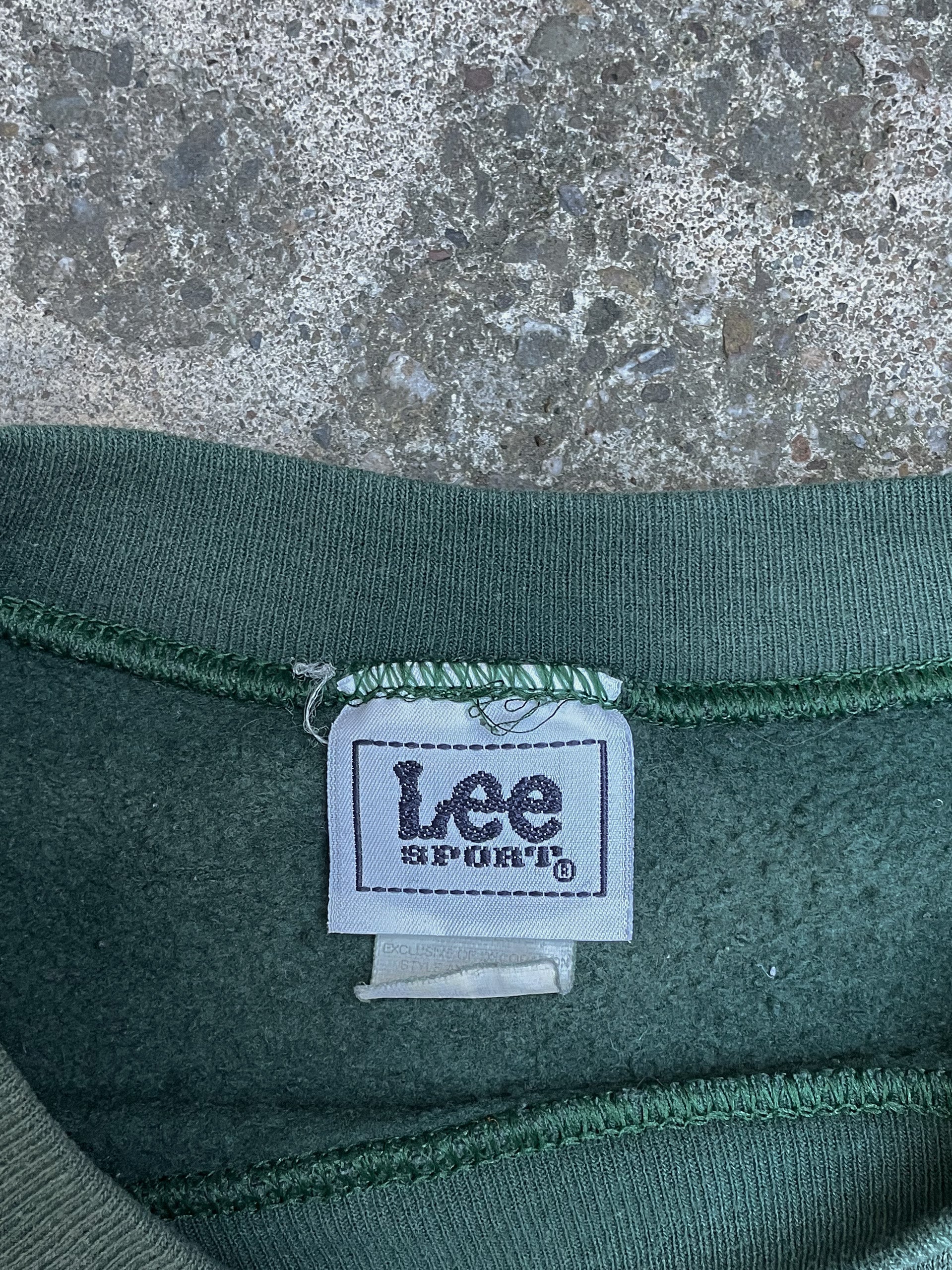 1990s Lee Sun Faded Green Blank Sweatshirt