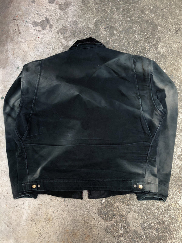 Vintage Carhartt Sun Faded Black Lined Work Jacket (L)