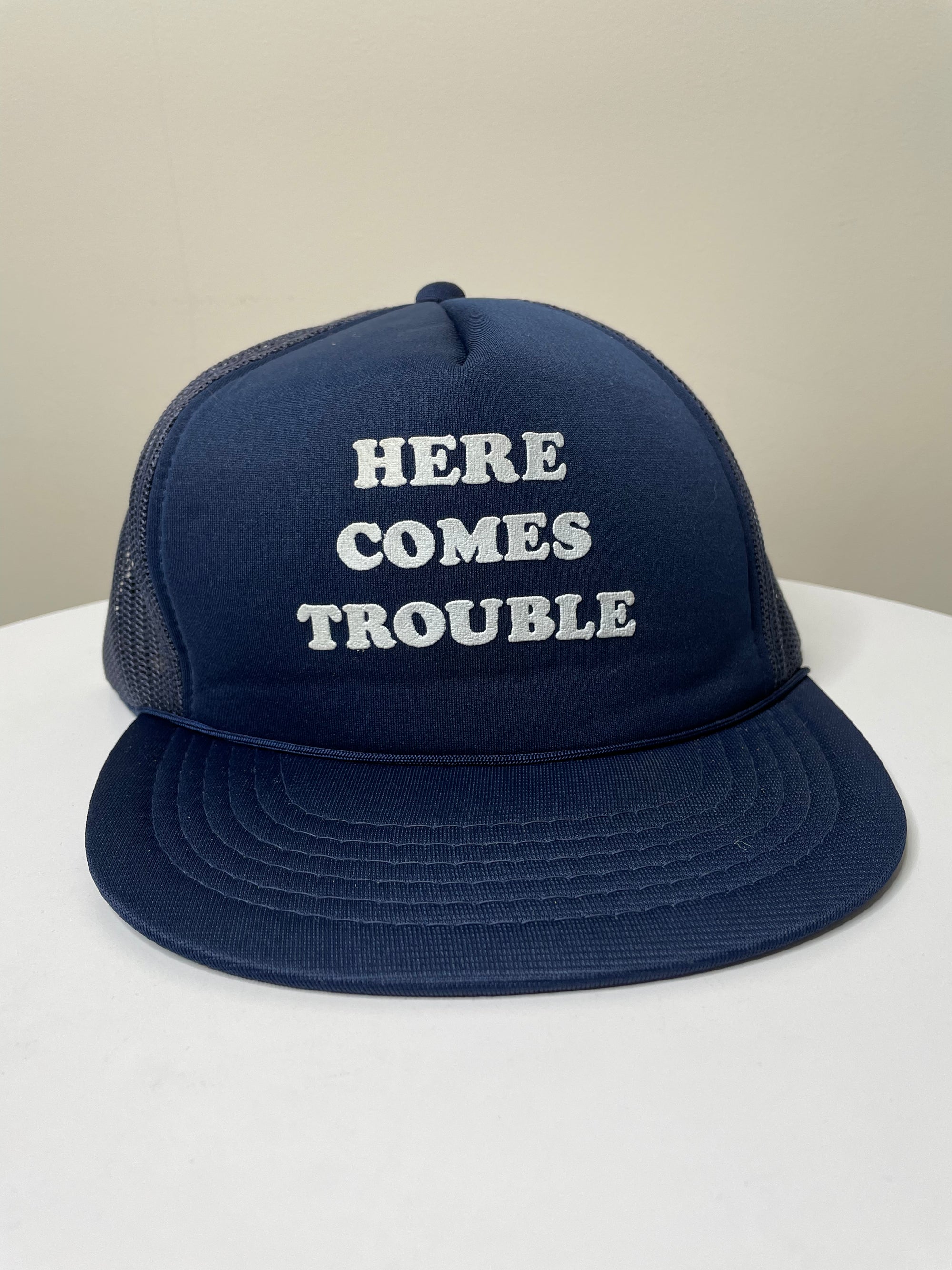 1980s/90s “Here Comes Trouble” Trucker Hat