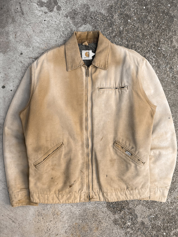 1980s Carhartt Faded Tan Lined Work Jacket (M)