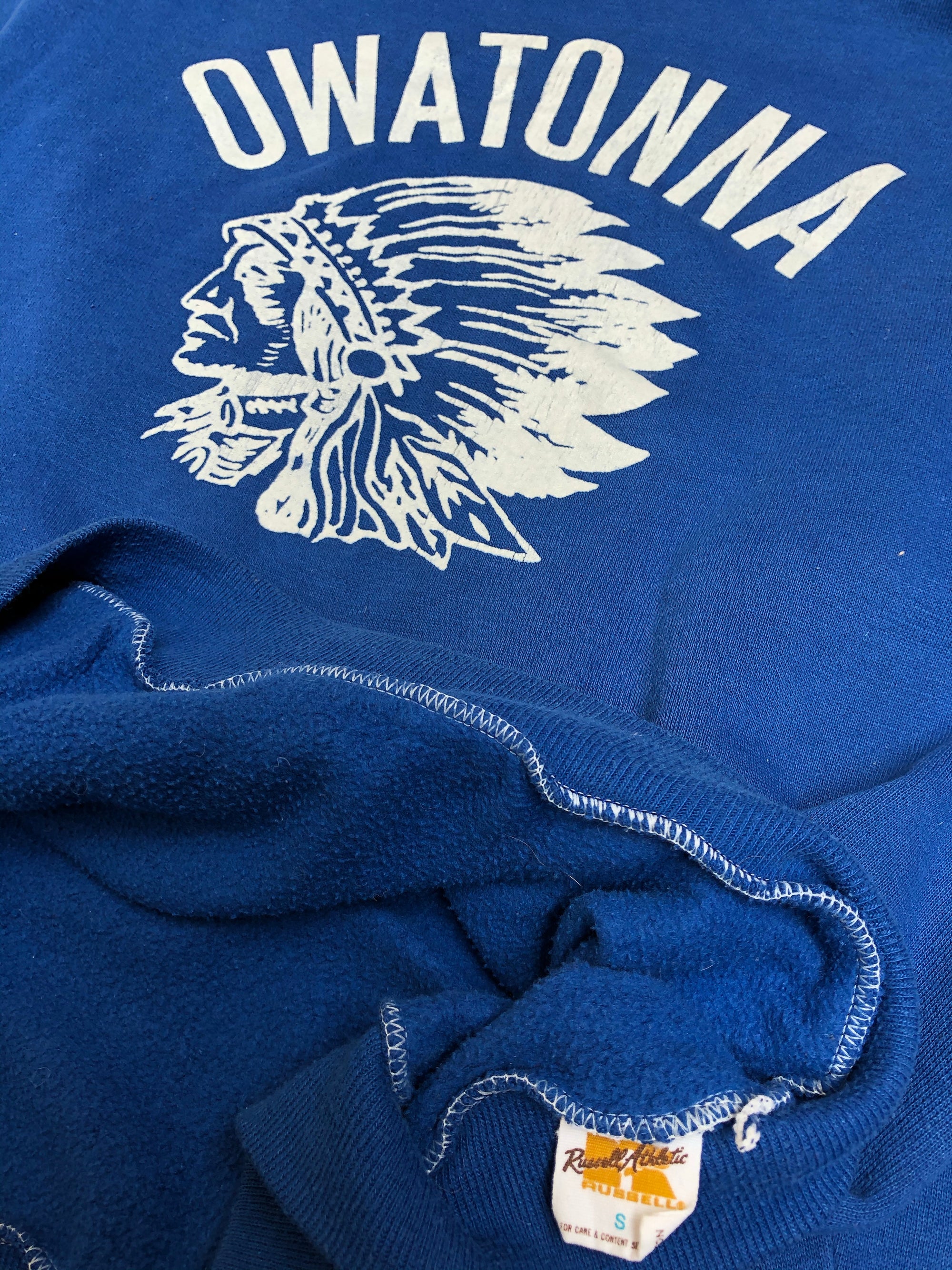 1970s Russell Blue “Owatonna” Hoodie