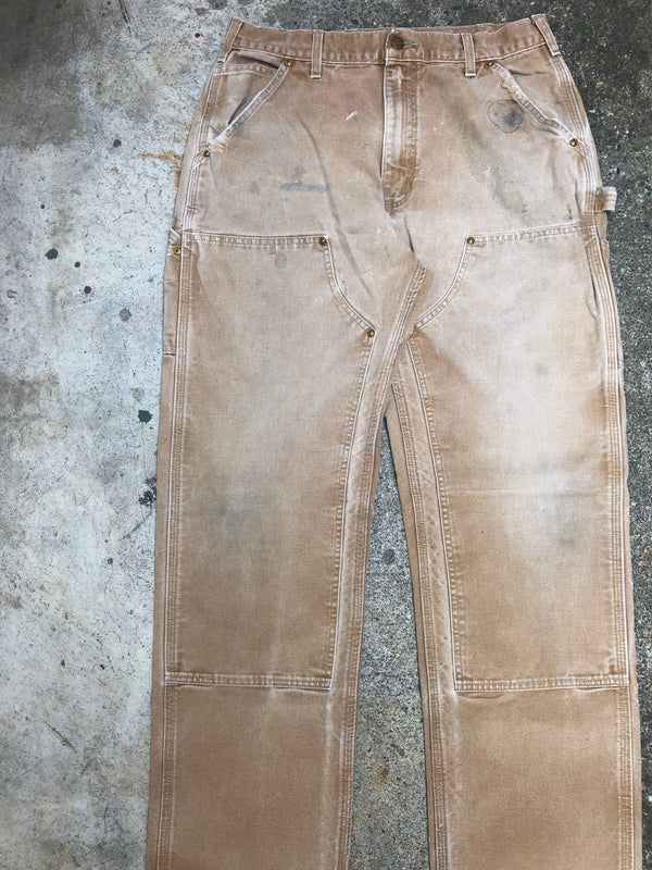 Carhartt B01 Tan Double Front Knee Work Pants (32X32)