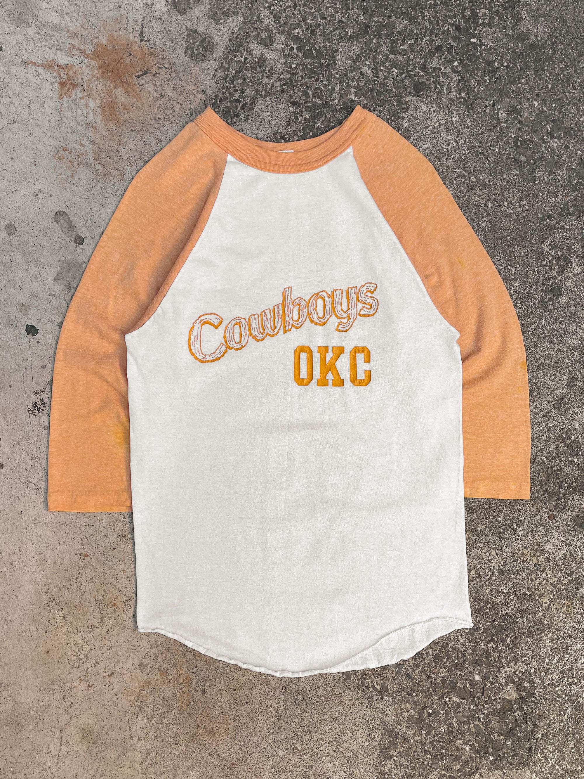 1970s “Cowboys Stay On Longer” Raglan Tee (S)