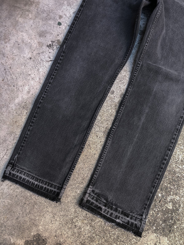 1990s Levis Faded Charcoal 505 Released Hem (34X31)