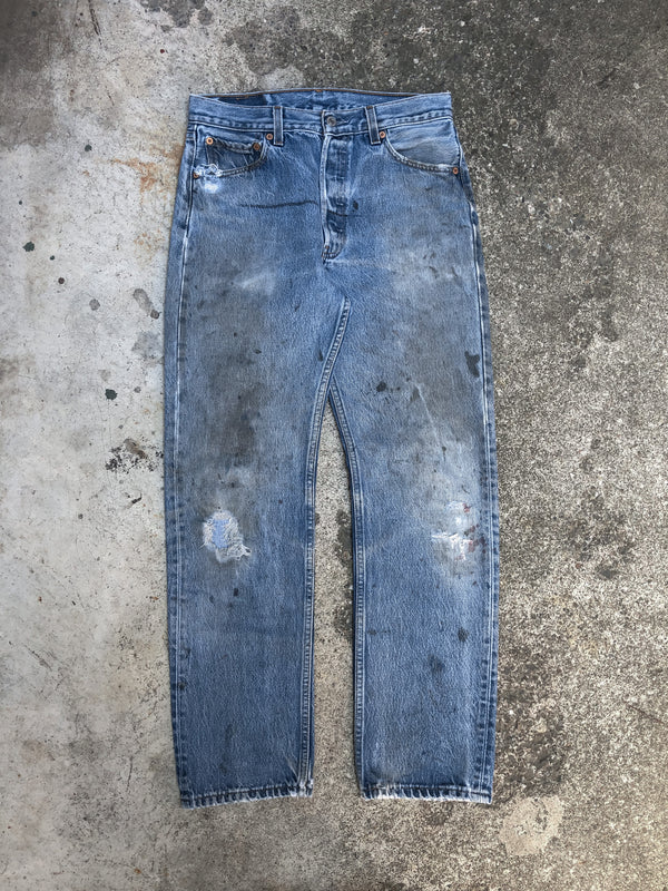 1990s Levis Distressed Blue 501XX (29X29)