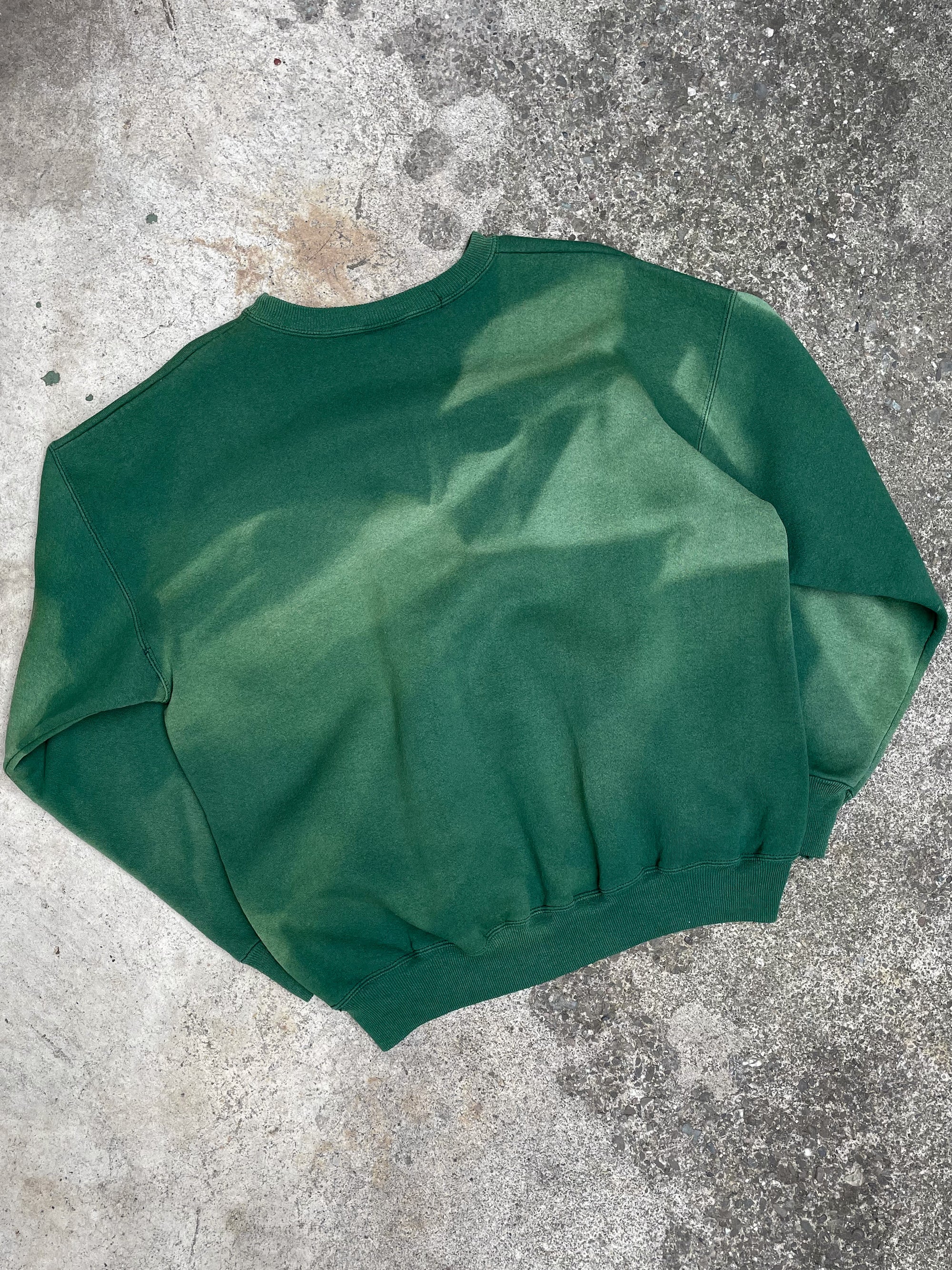 1990s Sun Faded Green Blank Sweatshirt (L/XL)