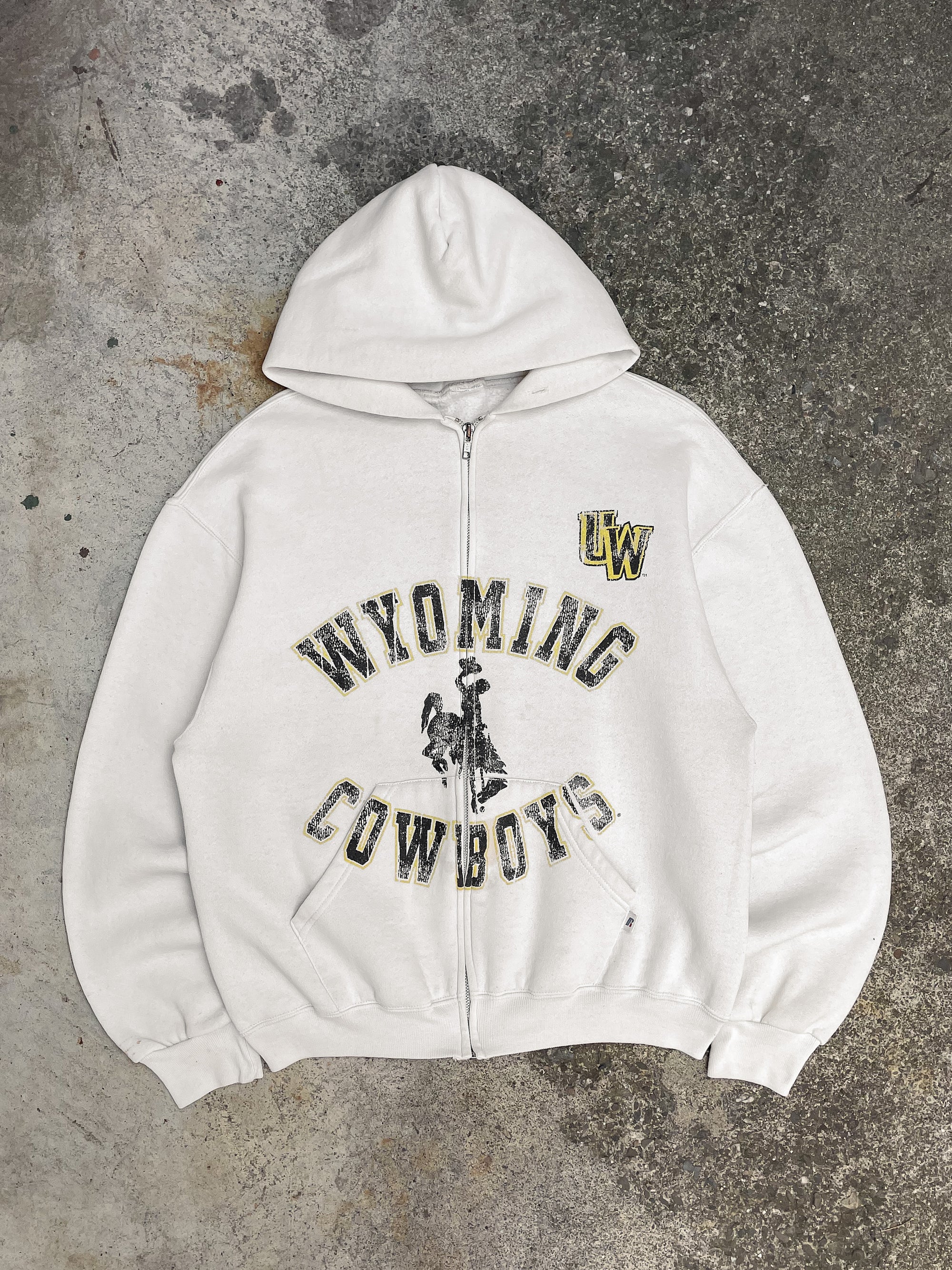 Vintage Russell “Wyoming Cowboys” Zip Up Hoodie