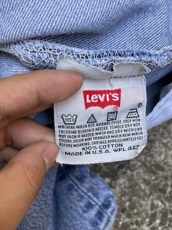 1990s Levi’s Faded Blue 501 Split Hem (32X26)