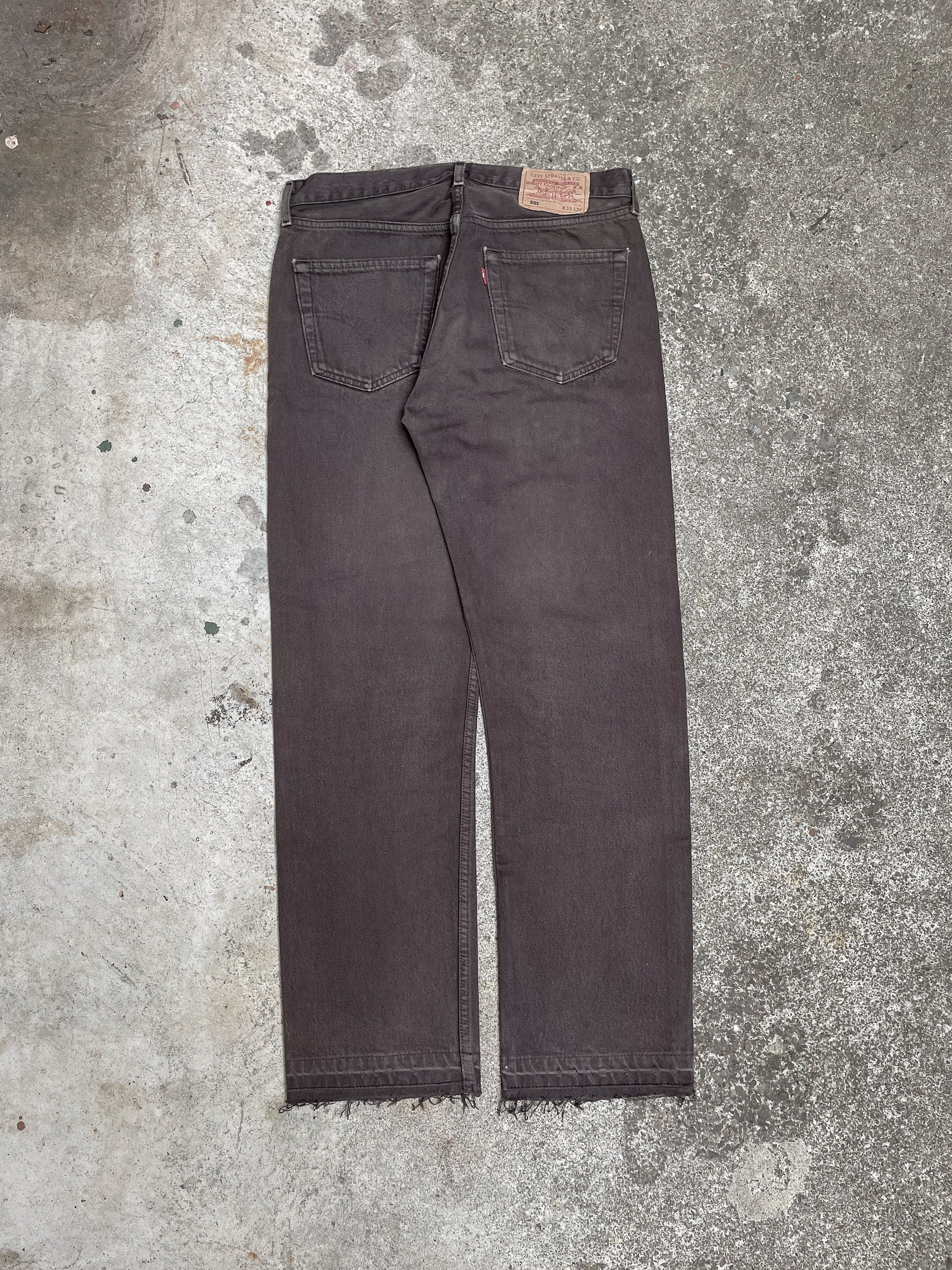 1990s Levi’s Faded Brown 501 Released Hem (31X29)